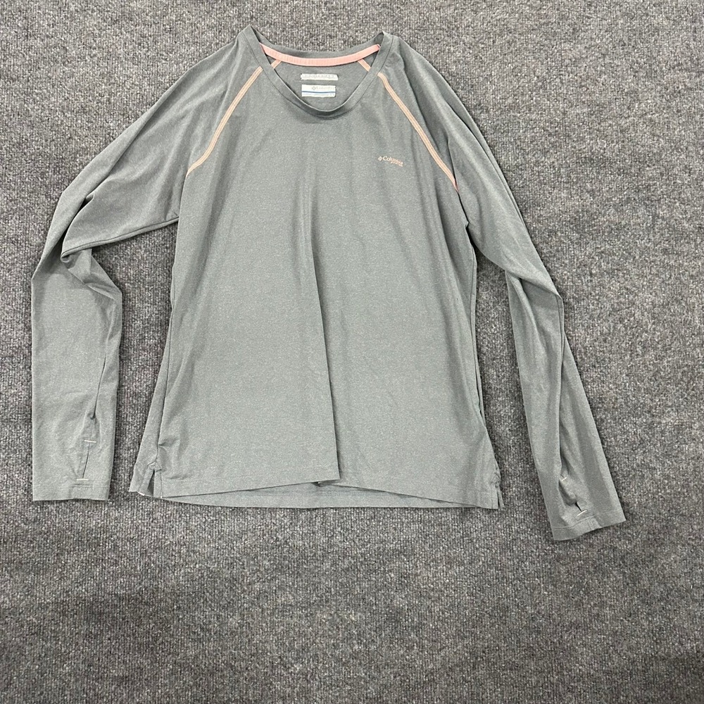 Columbia Shirt Womens Size M Grey Omni-Shade Sun Protection Long Sleeve
